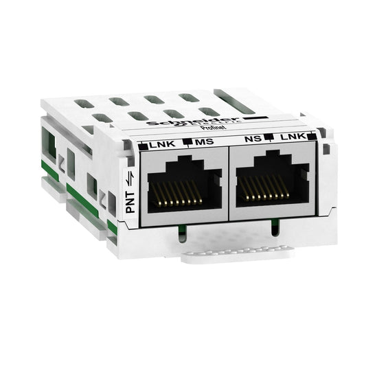 Original New Schneider Electric VW3A3627 PROFINET communication module 2xRJ45 Altivar front view