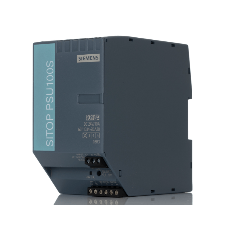 Original New Siemens 6EP1334-2BA20 SITOP PSU100S 24V/10A DIN rail power supply front view