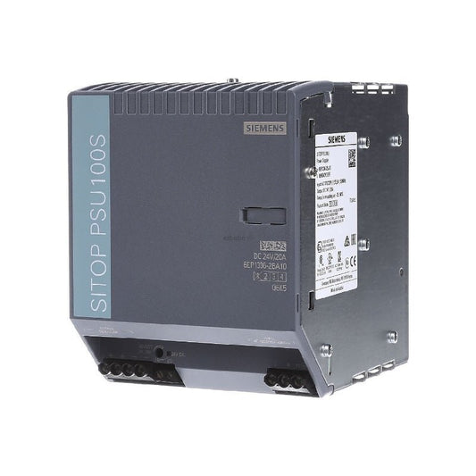 Original New Siemens 6EP1336-2BA10 SITOP PSU100S 24V/20A DIN rail power supply front view