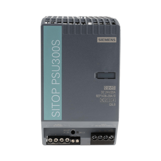 Original New Siemens 6EP1436-2BA10 SITOP PSU300S 24V/20A 3AC power supply front view