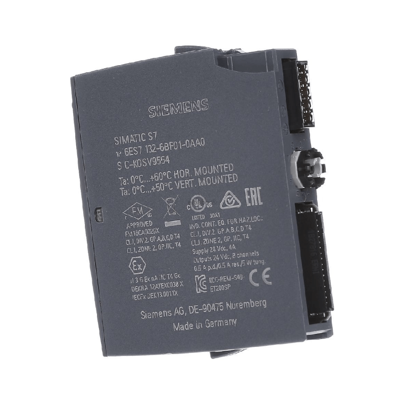 Original New Siemens 6ES7132-6BF01-0AA0 ET 200SP 8-channel digital output module Basic front view