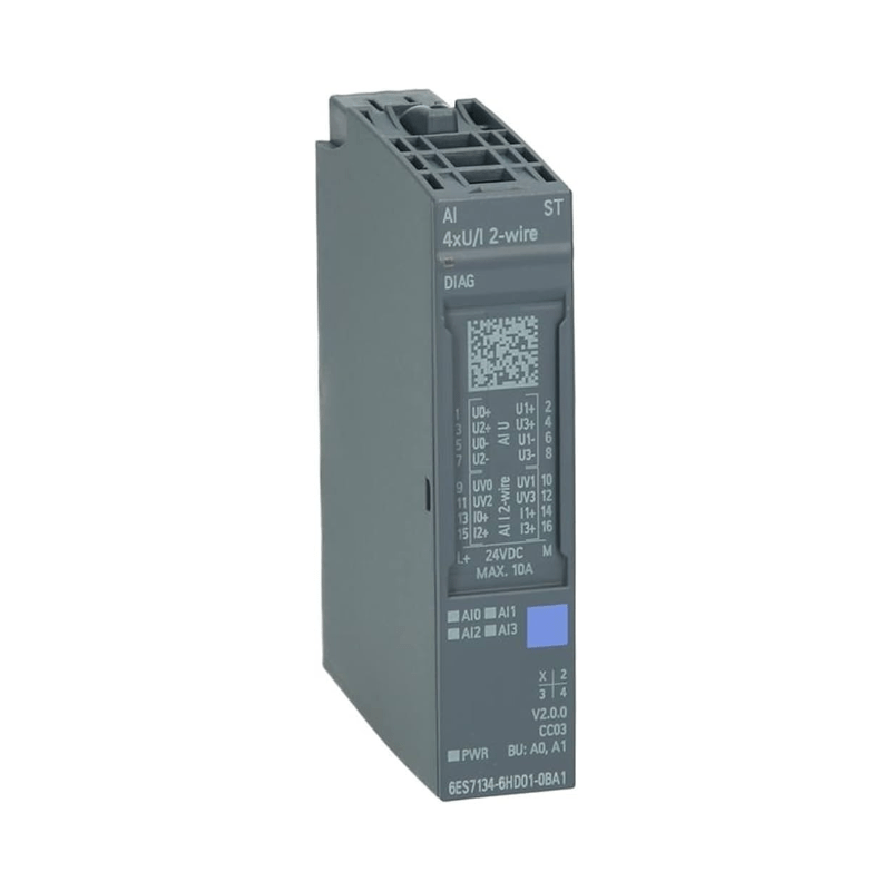 Original New Siemens 6ES7134-6HD01-0BA1 ET 200SP AI 4xU/I 2-wire standard analog input module front view