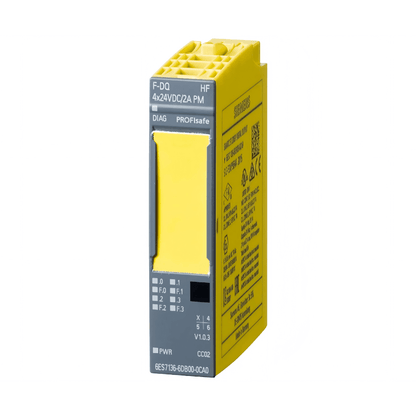 Original New Siemens 6ES7136-6DB00-0CA0 ET 200SP F-DQ 4x24V DC/2A safety output module front view