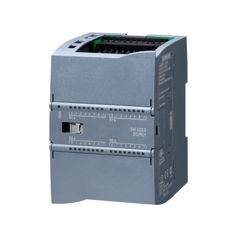 Original New Siemens 6ES7223-1PL32-0XB0 SM 1223 16DI/16DO relay digital I/O module S7-1200 front view