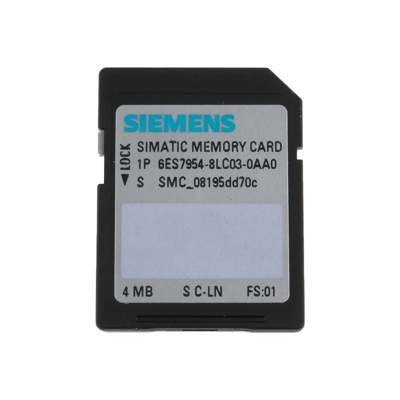Original New Siemens 6ES7954-8LC03-0AA0 SIMATIC S7 4MB flash memory card front view