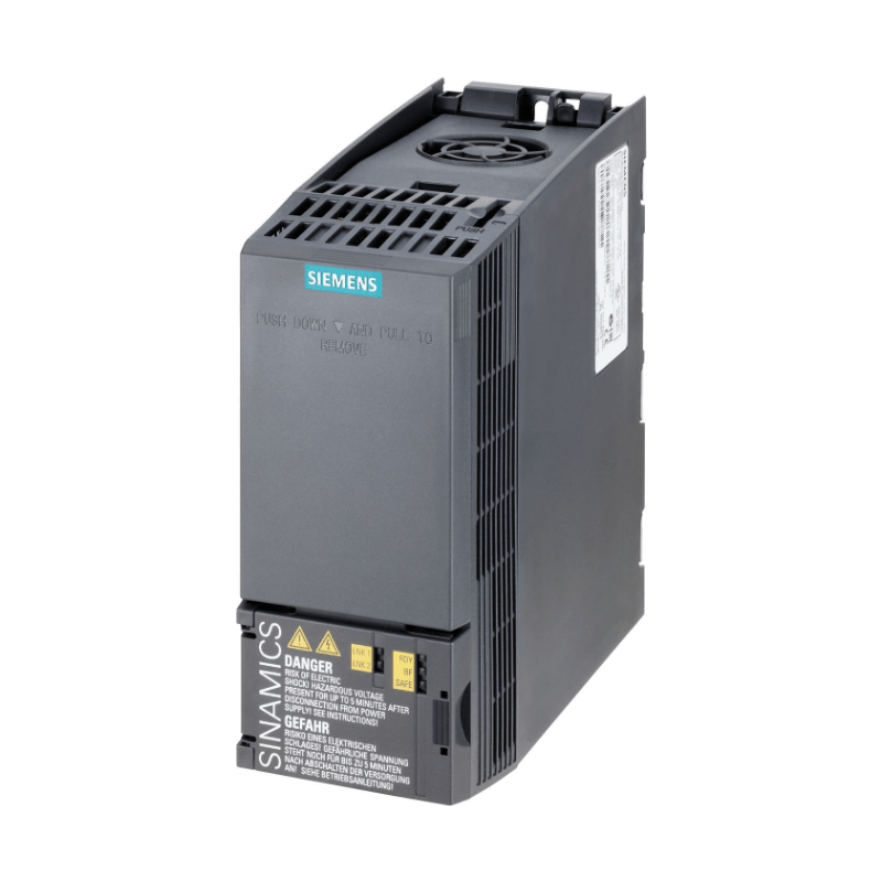 Original New Siemens 6SL3210-1KE12-3UF2 SINAMICS G120C 0.75kW AC drive unfiltered FSAA frame front view