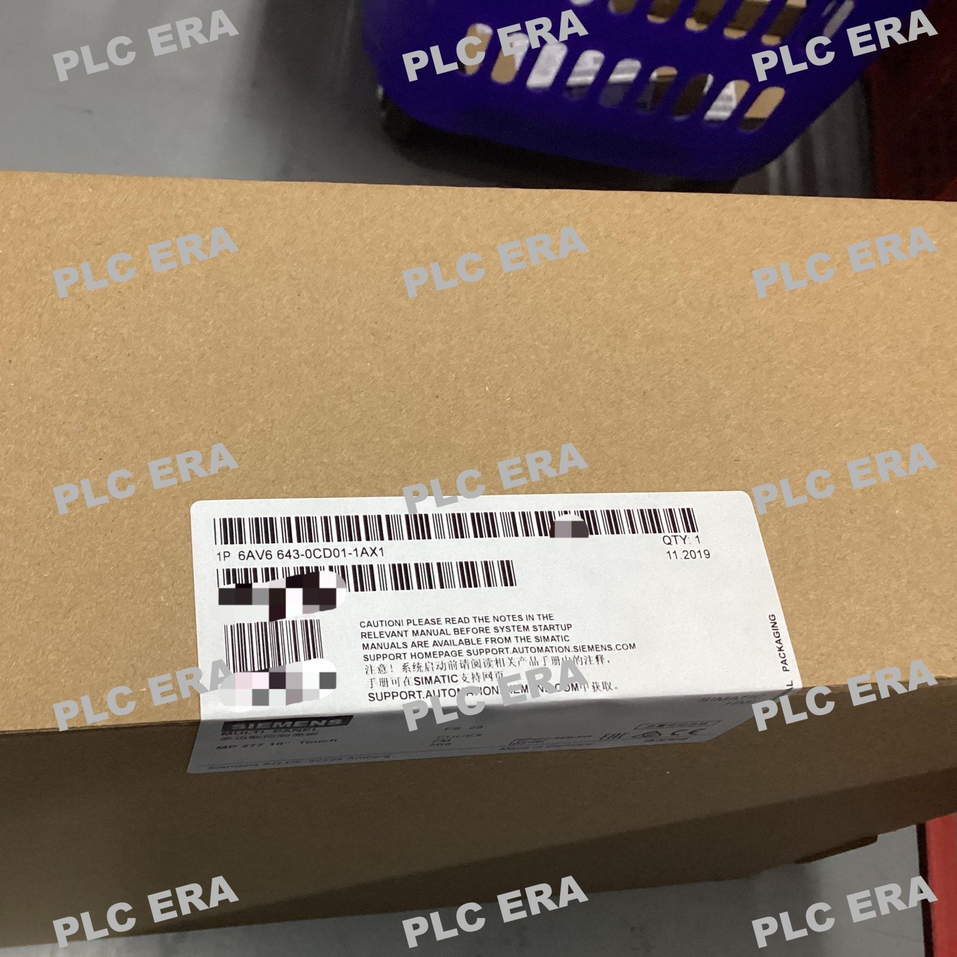 Front view of Siemens MP 277 10" HMI 6AV6643-0CD01-1AX1