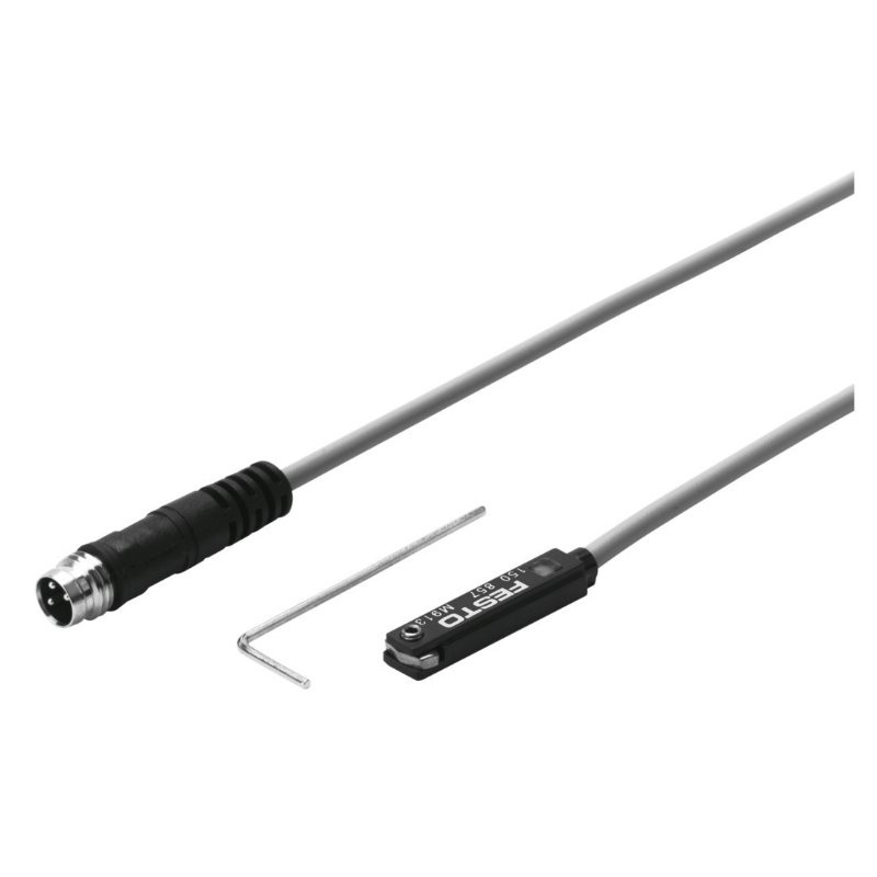 Festo SME-8-S-LED-24 T-slot magnetic reed proximity sensor front view