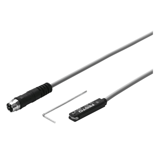 Festo SME-8-S-LED-24 T-slot magnetic reed proximity sensor front view