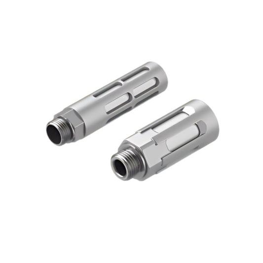 Festo U-1/8-B 6841 pneumatic silencer G1/8 male thread aluminium front view