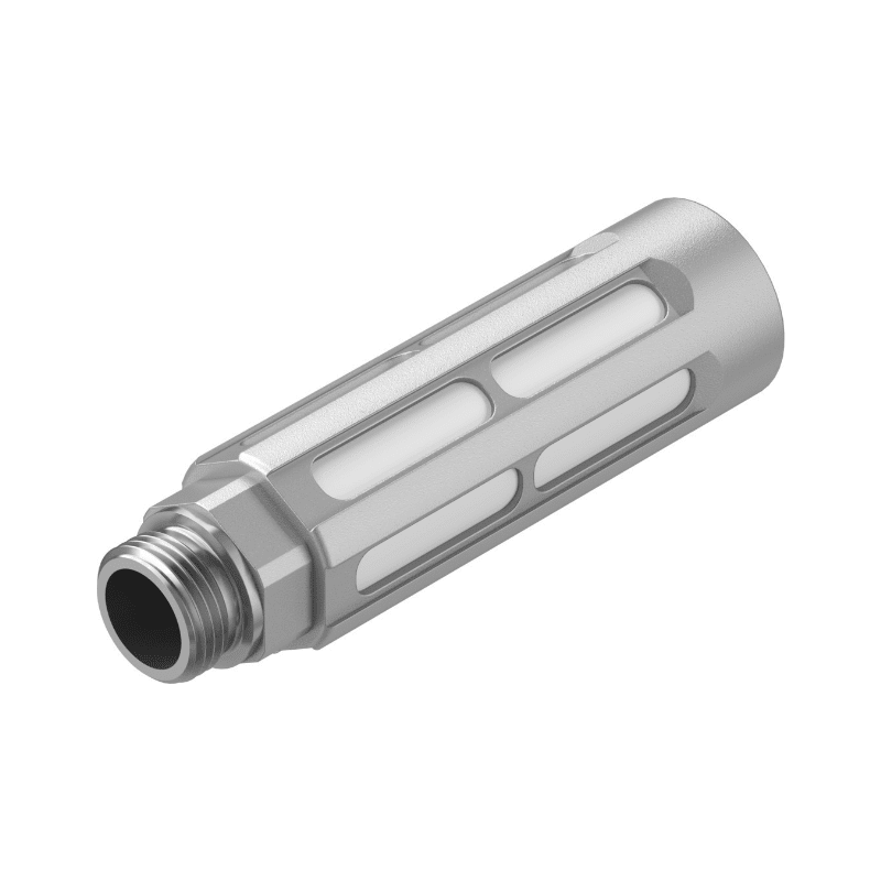 Festo U-3/8 2309 pneumatic silencer G3/8 male thread front view