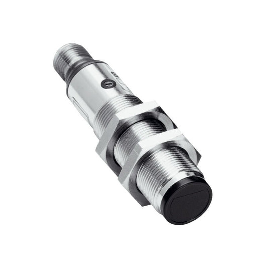 SICK VTF18-4P1240 6012831 cylindrical photoelectric proximity sensor nickel‑plated brass housing front view
