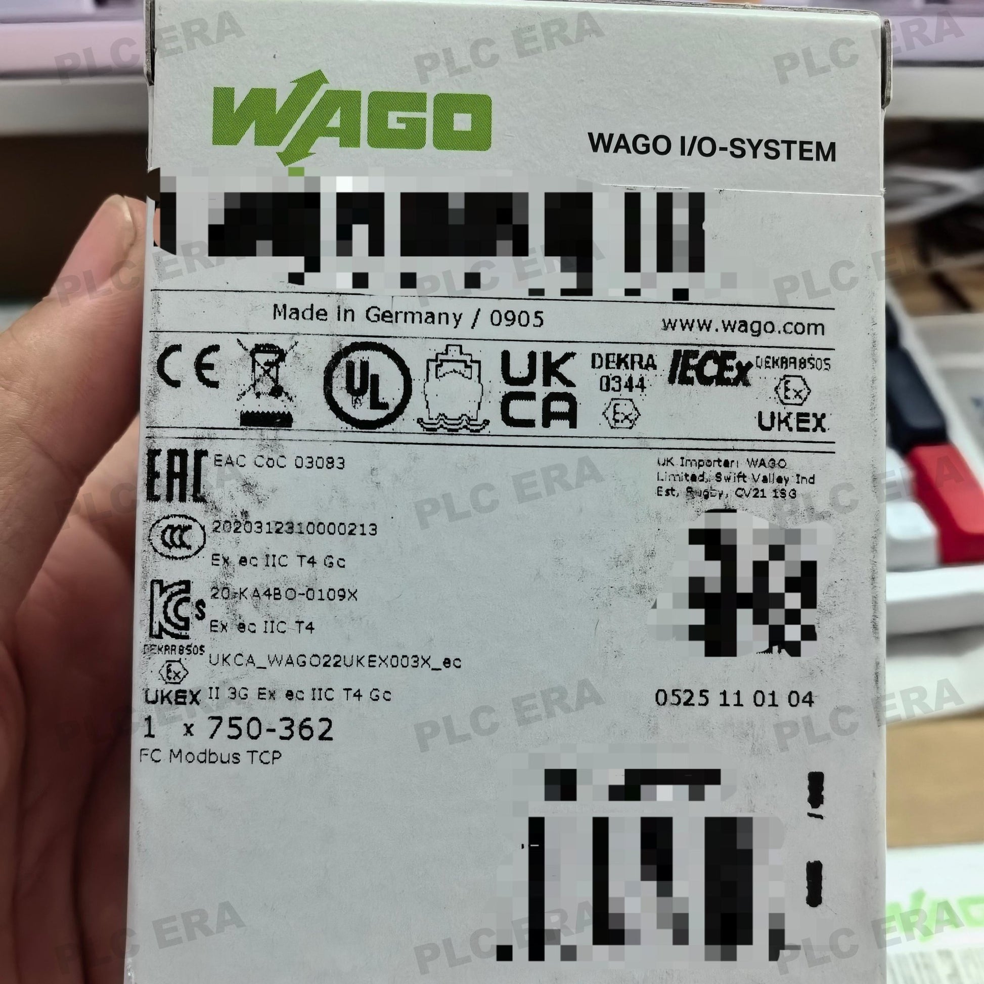 WAGO 750 - 362 Fieldbus Coupler Modbus TCP, 4th Generation - PLC ERA