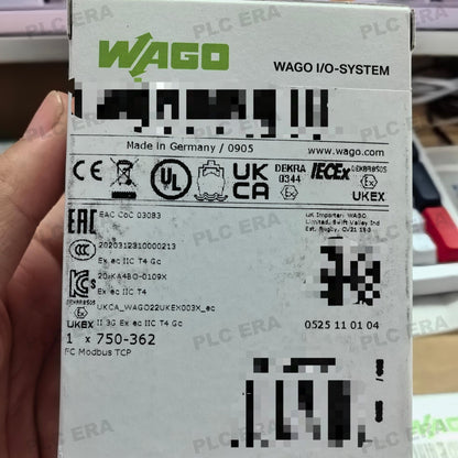 WAGO 750 - 362 Fieldbus Coupler Modbus TCP, 4th Generation - PLC ERA