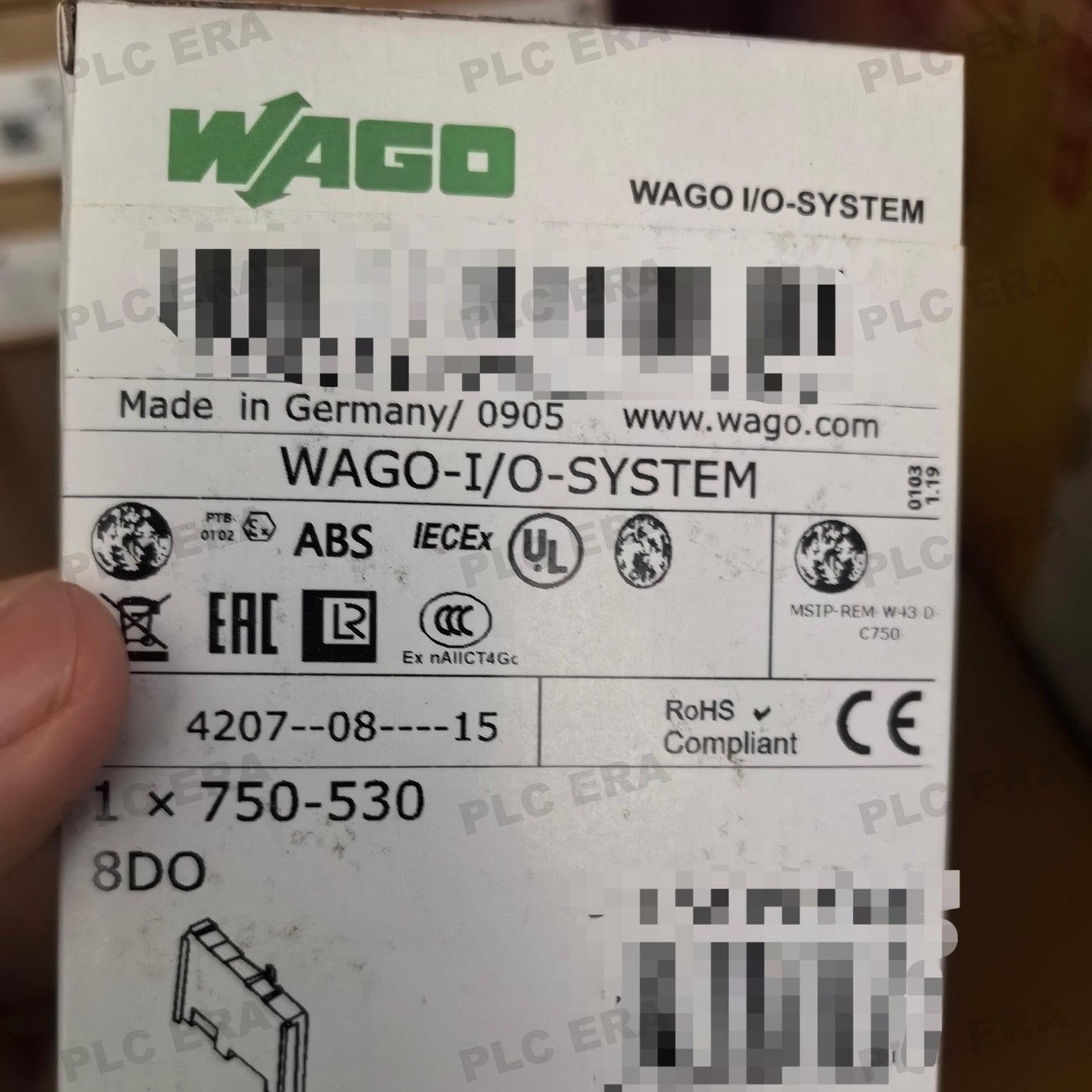 WAGO 750 - 530 8 - Channel Digital Output Module, 24 VDC, 0.5 A - PLC ERA