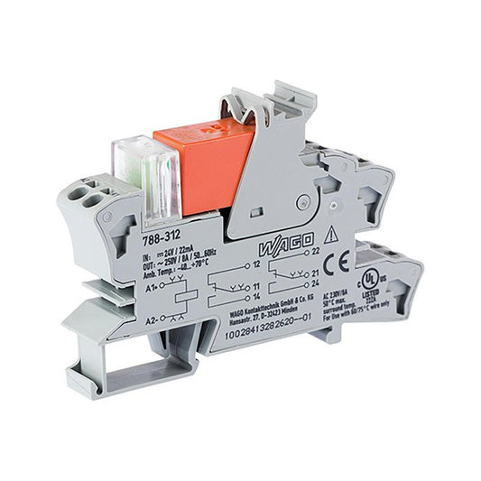 WAGO 788 - 312 Relay Module, 24 VDC, 2 CO Contacts, 8 A, 15 mm - PLC ERA