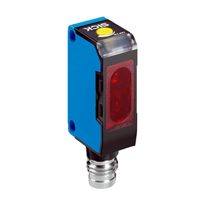 SICK WL150‑P430 6011038 miniature rectangular retro‑reflective photoelectric sensor front view